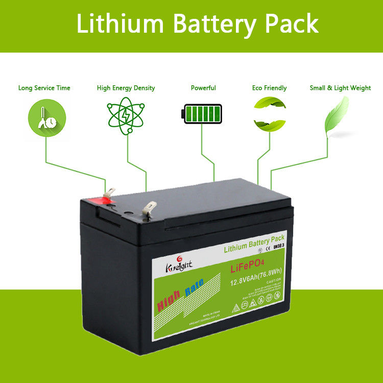 হোম এনার্জি স্টোরেজ সিস্টেমের জন্য 12.8v 6ah Lifepo4 লিথিয়াম আয়রন ব্যাটারি